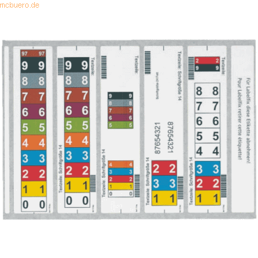 Beschriftungsetikett OCplus 46x195mm weiß VE=500 Stück PC-beschriftbar
