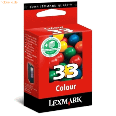 Tintenpatrone Lexmark Nr. 33 18CX033E C/M/Y ca. 220 Seiten