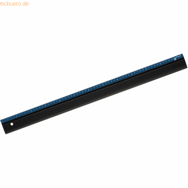 Schneidelineal Profila eloxiertes Aluminium 60 cm schwarz/blau Blister