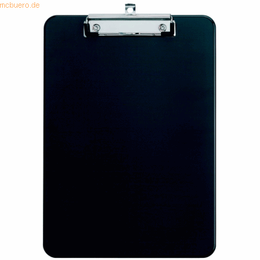 Schreibplatte A4 Kunststoff mit Bügelklemme schwarz
