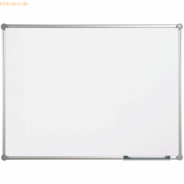 Whiteboard 2000 Maulpro 90x120cm Ecken grau Komplett-Set