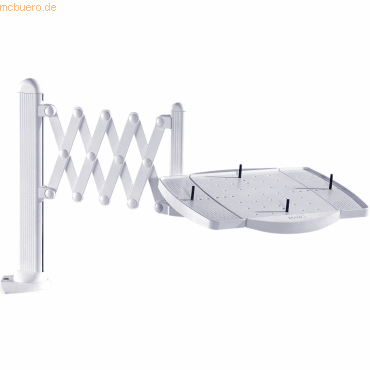 Telefon-Scherenarm elegant ausziehbar mit Multifunktions-Platte grau