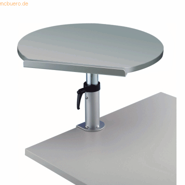 Ergonomisches Tischpult Klemmfuß Platte grau