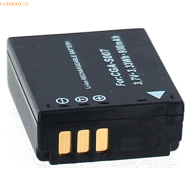 Akku für Panasonic LUMIX DMC-TZ4 Li-Ion 3,7 Volt 800 mAh schwarz