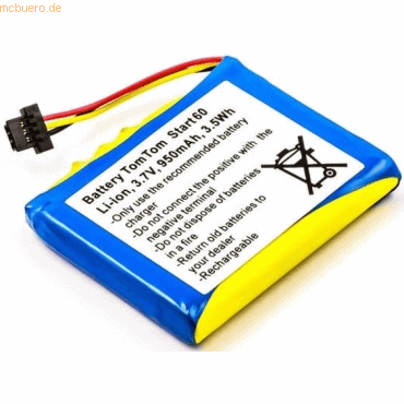 Akku für Tomtom 4EN62 Li-Ion 3,7 Volt 900 mAh schwarz