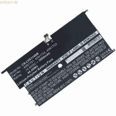 Akku für Lenovo ThinkPad X1 Carbon (20A7/ Li-Pol 14,8 Volt 3000 mAh schwarz