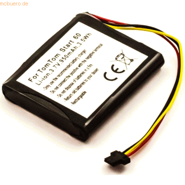 Akku für Tomtom 4AA53 Li-Ion 3,7 Volt 900 mAh schwarz