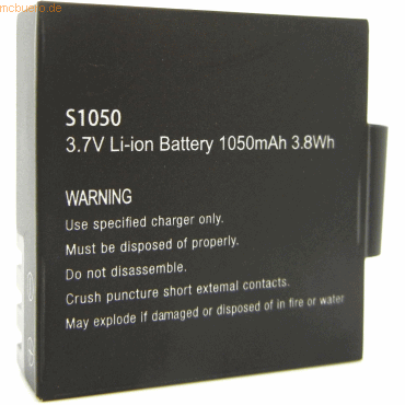 Akku für Easypix GoXtreme Stage Li-Ion 3,7 Volt 1050 mAh schwarz