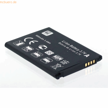 Akku für LG Electronics E455 Optimus L5 II Dual Li-Ion 3,8 Volt 1200 mAh schwarz