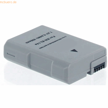 Akku für Nikon EN-EL14A Li-Ion 7,2 Volt 900 mAh grau | mcbuero.de