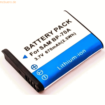 Akku für Samsung EC-ST30 Li-Ion 3,7 Volt 600 mAh schwarz