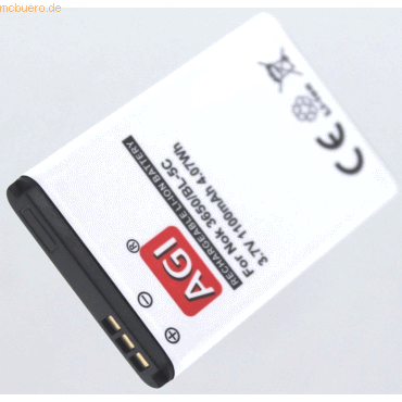 Akku für Becker mamba.4 CE LMU Li-Ion 3,7 Volt 1000 mAh schwarz