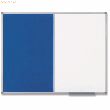 Kombitafel Classic magnetisch/Filz Aluminiumrahmen 120x90cm wei&szlig;/blau