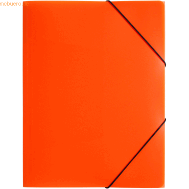 Gummizugmappe A4 PP transluzent orange