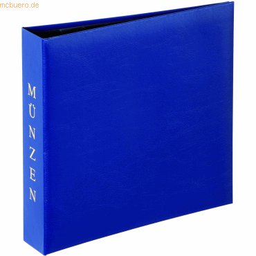 Münzalbum 25x24,5 cm Baladek blau