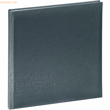 Gästebuch 24,5x24,5cm 180 Seiten Europe grau