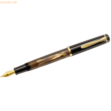 Kolbenf&uuml;llhalter Classic M200 Feder EF braun-marmoriert