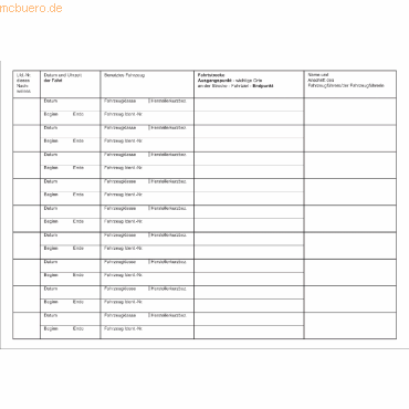RNK Nachweisheft für rote Kennzeichen A5 quer 8 Blatt | mcbuero.de