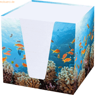Notizklotz Unterwasser 70 g/qm 92x92x92mm weiß 900 Blatt