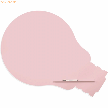 Symbol-Tafel Skinshape Glühbirne lackiert 75x115cm RAL 490-1 rosa