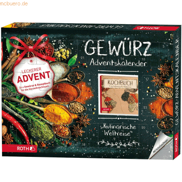 Adventskalender Gewürze 'Kulinarische Weltreise' bestückt