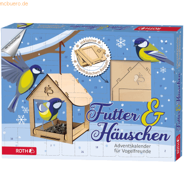 Adventskalender 'Vogelfutter & Häuschen-Adventskalender' bestückt