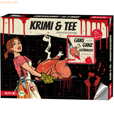 Adventskalender 'Krimi und Bio-Tee-Adventskalender' bestückt