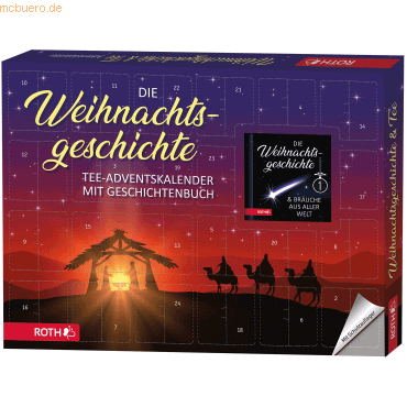 Adventskalender 'Bio-Tee-Adventskalender - Die Weihnachtsgeschichte' bestückt
