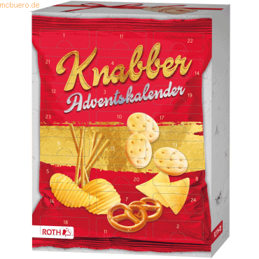 Adventskalender 'Knabber-Adventskalender' gefüllt