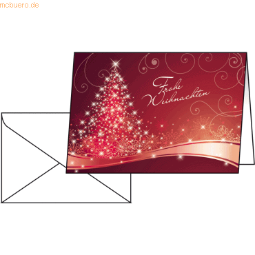 Faltkarte Weihnachten Christmas Swing DINlang 220g/qm VE=25 Stück incl. Umschläge