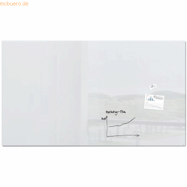 Glas-Magnetboard artverum Glas weiß BxH 240x120cm