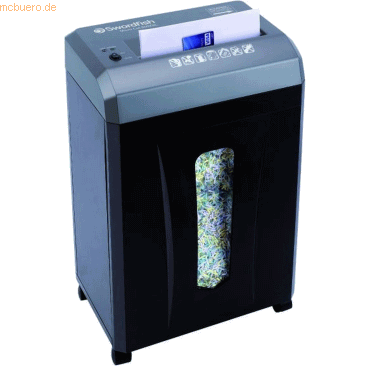 Aktenvernichter 800XXC Mikropartikelschnitt 2x12mm schwarz/silber