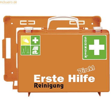 Erste-Hilfe-Koffer Direkt Reinigung orange