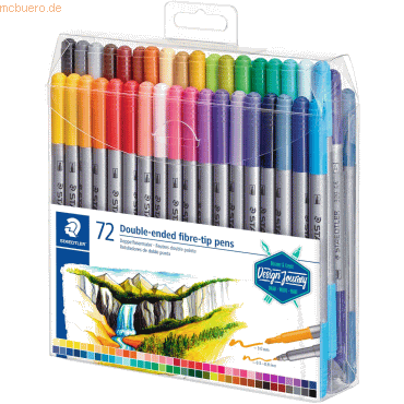Doppelfasermaler Twin-tip pen VE=72 Farben