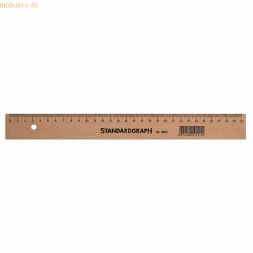 Holzlineal Buche natur 30cm