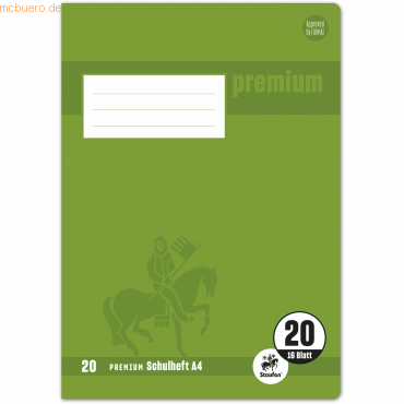 Schulheft Premium A4 16 Blatt blanco