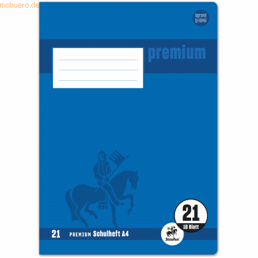 Schulheft Premium A4 16 Blatt liniert
