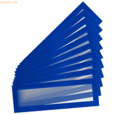 Info-Rahmen Magneto Solo Pro Überschrift 75x230mm VE=10 Stück blau