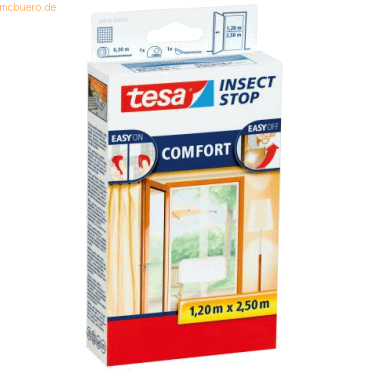 Fliegengitter tesa Insect Stop Comfort Tür 0,65x2,50m 2 Stück weiß