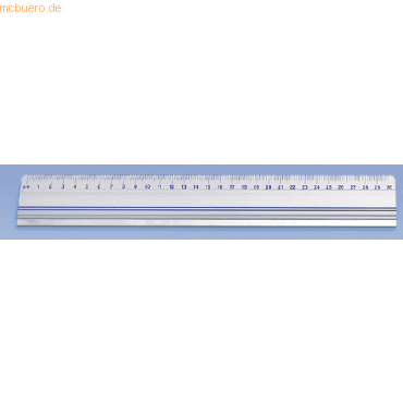 Alu-Schneidelineal 30cm mit Rutschbremse