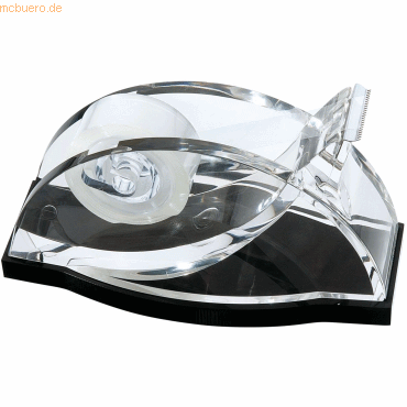 Klebebandabroller Exclusiv Acryl 33m:19mm glasklar schwarz