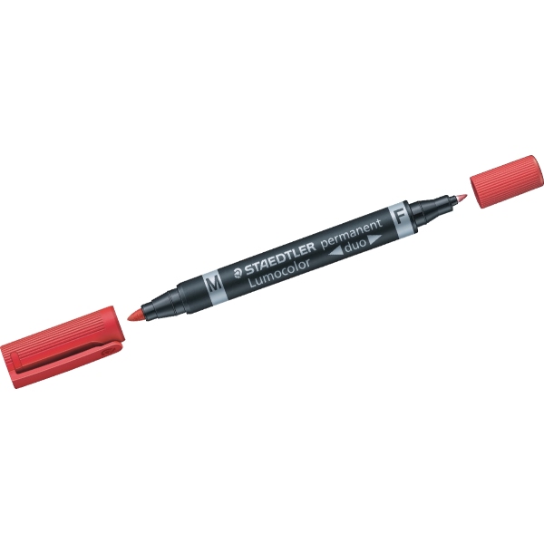 Staedtler Permanentmarker Lumocolor permanent duo rot | mcbuero.de