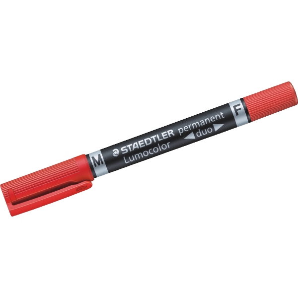 Staedtler Permanentmarker Lumocolor permanent duo rot | mcbuero.de