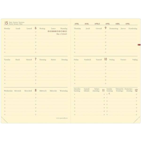 Quo Vadis Kalender Horizontal 15 10x15cm Horizontal blau 2024  mcbuero.de