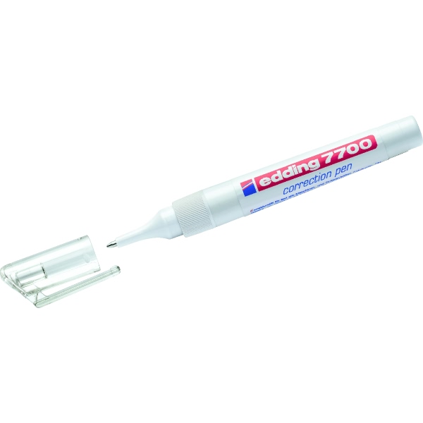 edding 7700 Korrekturstift flüssig correction pen 1-2mm weiß 