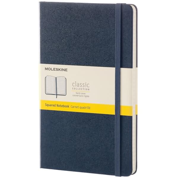 Moleskine Notizbuch Large A5 kariert Hardcover 120 Blatt saphir mcbuero.de