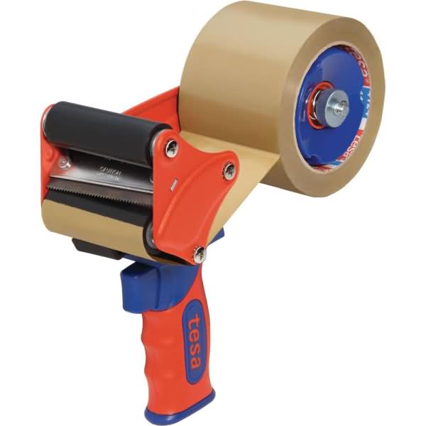 Tesa Handabroller Tesapack für Packband bis 75mm rot/blau | mcbuero.de