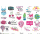 Lettering Sticker -Sprüche- konturgestanzt wiederablösbar bunt 48 Stück - Bild1