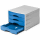 Schubladenbox Eco A4 4 Stück geschlossen grau/blau - Bild1