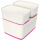 Aufbewahrungsbox MyBox Groß A4 mit Deckel ABS weiß/pink - Bild2